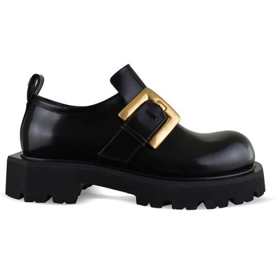 Balmain Anthem-Loafer, glasiert Schwarz Schwarz EU 38 Balmain Anthem-Loafer, glasiert Schwarz Schwarz EU 38