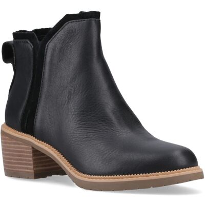 TOMS Hailey Damen Stiefeletten aus schwarzem Leder mit Absatz Schwarz EU 38 / UK 5 TOMS Hailey Damen Stiefeletten aus schwarzem Leder mit Absatz Schwarz EU 38 / UK 5