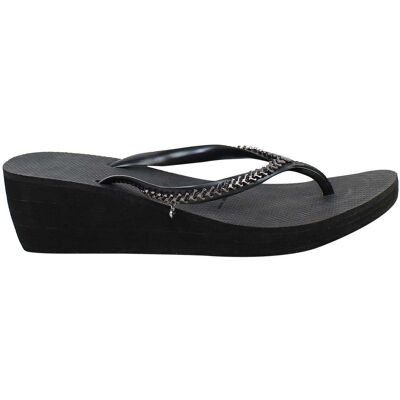 Havaianas High Metal Grega Damen Schwarze Keilflip-Flops Schwarz EU 40,5 / UK 7 Havaianas High Metal Grega Damen Schwarze Keilflip-Flops Schwarz EU 40,5 / UK 7