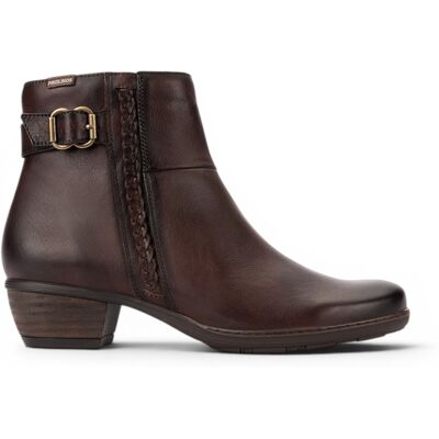 Pikolinos Damen-Caoba-Leder-Fußgelenkstiefel mit rotem Absatz – Utiel Rot EU42 Pikolinos Damen-Caoba-Leder-Fußgelenkstiefel mit rotem Absatz – Utiel Rot EU42