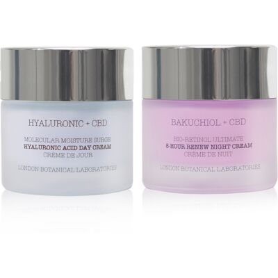 London Botanical Laboratories Bakuchiol Nachtcreme + Hyaluronsäure Tagcreme London Botanical Laboratories Bakuchiol Nachtcreme + Hyaluronsäure Tagcreme
