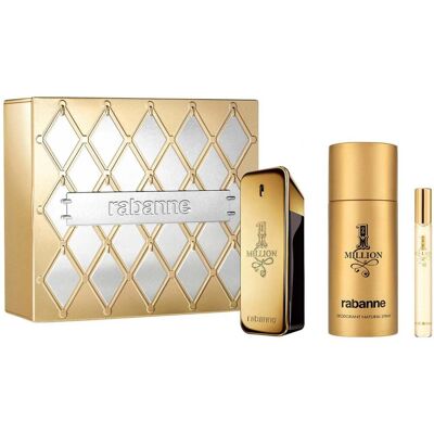 Rabanne 1 Million Geschenkset 100ml EDT Spray - EDT 10ml - Deodorant Spray 150ml Einheitsgröße Rabanne 1 Million Geschenkset 100ml EDT Spray - EDT 10ml - Deodorant Spray 150ml Einheitsgröße