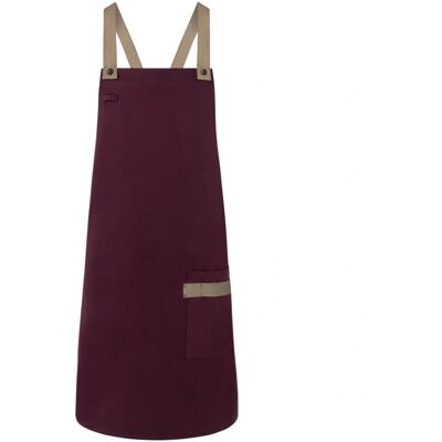 Karlowsky - "Urban-Look" Latzschürze, Kreuzgurt und Tasche (Aubergine) Lila Einheitsgröße Karlowsky - "Urban-Look" Latzschürze, Kreuzgurt und Tasche (Aubergine) Lila Einheitsgröße
