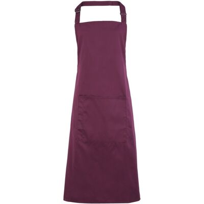 Premier Ladies/Womens Colours Bip Schürze mit Tasche (2er Pack) (Aubergine) Lila Einheitsgröße Premier Ladies/Womens Colours Bip Schürze mit Tasche (2er Pack) (Aubergine) Lila Einheitsgröße