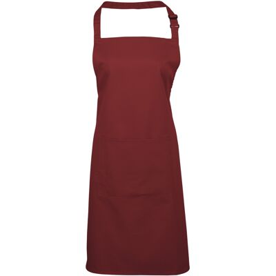 Premier Damen/Frauen Farben Bip Schürze mit Tasche (Burgund) Burgund Einheitsgröße Premier Damen/Frauen Farben Bip Schürze mit Tasche (Burgund) Burgund Einheitsgröße