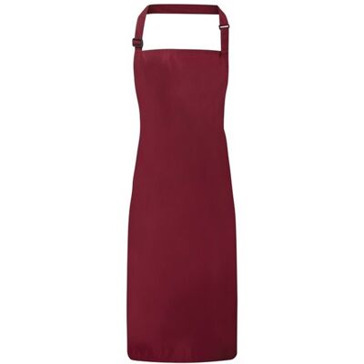 Premier - Herren/Damen Unisex Schürze, mit Latz (Burgunder) Burgund Einheitsgröße Premier - Herren/Damen Unisex Schürze, mit Latz (Burgunder) Burgund Einheitsgröße