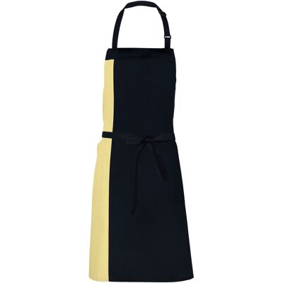 Link Kitchen Wear - Herren/Damen Unisex Schürze "Duo" (Schwarz/Zitrone) Schwarz Einheitsgröße Link Kitchen Wear - Herren/Damen Unisex Schürze "Duo" (Schwarz/Zitrone) Schwarz Einheitsgröße