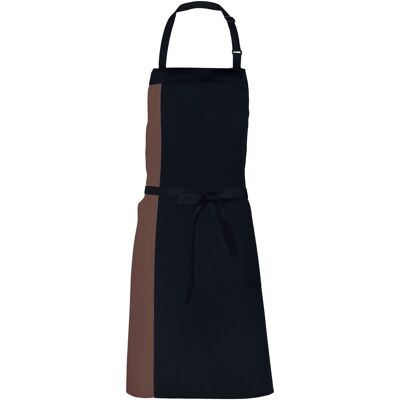 Link Kitchen Wear - Herren/Damen Unisex Schürze "Duo" (Schwarz/Braun) Schwarz Einheitsgröße Link Kitchen Wear - Herren/Damen Unisex Schürze "Duo" (Schwarz/Braun) Schwarz Einheitsgröße