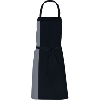 Link Kitchen Wear - Herren/Damen Unisex Schürze "Duo" (Schwarz/Dunkelgrau) Schwarz Einheitsgröße Link Kitchen Wear - Herren/Damen Unisex Schürze "Duo" (Schwarz/Dunkelgrau) Schwarz Einheitsgröße