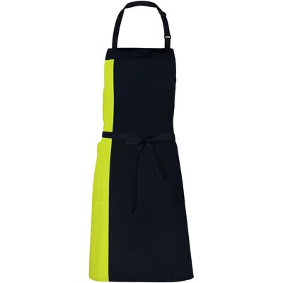Link Kitchen Wear - Herren/Damen Unisex Schürze "Duo" (Schwarz/Limone) Schwarz Einheitsgröße Link Kitchen Wear - Herren/Damen Unisex Schürze "Duo" (Schwarz/Limone) Schwarz Einheitsgröße