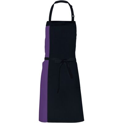 Link Kitchen Wear - Herren/Damen Unisex Schürze "Duo" (Schwarz/Violett) Schwarz Einheitsgröße Link Kitchen Wear - Herren/Damen Unisex Schürze "Duo" (Schwarz/Violett) Schwarz Einheitsgröße