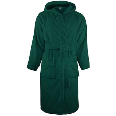 The One Towelling - Morgenmantel für Herren/Damen Unisex, mit Kapuze (Dunkelgrün) Grün S/M The One Towelling - Morgenmantel für Herren/Damen Unisex, mit Kapuze (Dunkelgrün) Grün S/M