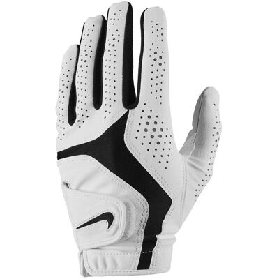 Nike - "Dura Feel X" Linkshänder Golf-Handschuh für Herren, PU-Kunststoff, Polyester, Nylon, Spandex (Weiß) Weiß L Nike - "Dura Feel X" Linkshänder Golf-Handschuh für Herren, PU-Kunststoff, Polyester, Nylon, Spandex (Weiß) Weiß L