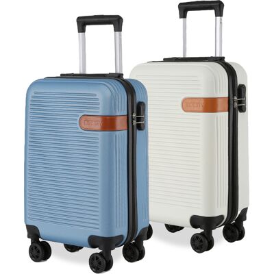 Infinity Leather Hartschalenkabine, 36 x 22 x 56 cm, ABS-Koffer, geeignet für Easyjet, Ryanair, Wizzair Creme S Infinity Leather Hartschalenkabine, 36 x 22 x 56 cm, ABS-Koffer, geeignet für Easyjet, Ryanair, Wizzair Creme S
