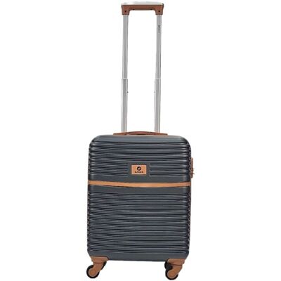 Infinity Leather Hartschalen-Kabinenkoffer Robuste 4-Rad-ABS-Gepäck-Reisetasche Grau L Infinity Leather Hartschalen-Kabinenkoffer Robuste 4-Rad-ABS-Gepäck-Reisetasche Grau L