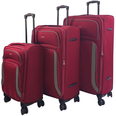 Infinity Leather Weicher, extra großer, leichter Reisekoffer mit 8 Rädern Burgund XL Infinity Leather Weicher, extra großer, leichter Reisekoffer mit 8 Rädern Burgund XL