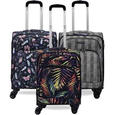 Infinity Leather Leichte, weiche Reisetasche für Kabinengepäck mit 8 Rädern Mehrfarben Einheitsgröße Infinity Leather Leichte, weiche Reisetasche für Kabinengepäck mit 8 Rädern Mehrfarben Einheitsgröße