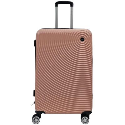 Infinity Leather Hartschalen-Kabinenkoffer, 8-Rad-Gepäckkoffer, Reisetasche Roségold M Infinity Leather Hartschalen-Kabinenkoffer, 8-Rad-Gepäckkoffer, Reisetasche Roségold M