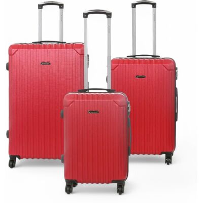 Infinity Leather Hartschalen-Reisekoffer aus rotem ABS mit 8 Rädern Rot L Infinity Leather Hartschalen-Reisekoffer aus rotem ABS mit 8 Rädern Rot L