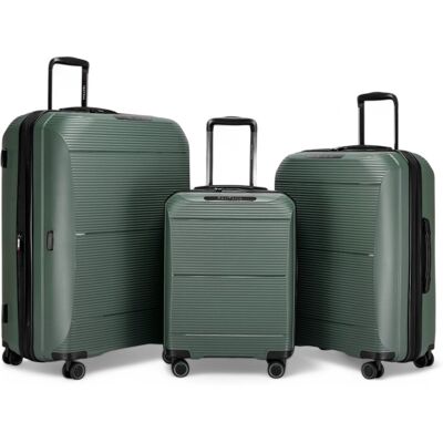 Infinity Leather Erweiterbares rosa Hartschalen-PP-Gepäck mit 8 Rädern, Reise-/Kabinen-/Urlaubstaschen, Koffer-Set Rosa M Infinity Leather Erweiterbares rosa Hartschalen-PP-Gepäck mit 8 Rädern, Reise-/Kabinen-/Urlaubstaschen, Koffer-Set Rosa M