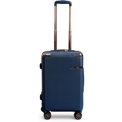 Infinity Leather Hartschalen-Kabinenkoffer 55 x 36 x 22 cm PC-Koffer Gepäck passend für Easyjet, Ryanair Marine S Infinity Leather Hartschalen-Kabinenkoffer 55 x 36 x 22 cm PC-Koffer Gepäck passend für Easyjet, Ryanair Marine S
