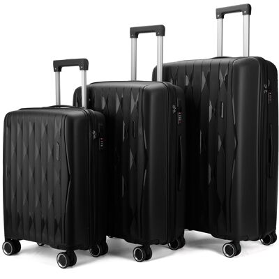 Infinity Leather Hartschalenkoffer Schwarz Robustes Kofferset 8 Räder Kabinengepäck TSA Reisekoffer Urlaub Schwarz L Infinity Leather Hartschalenkoffer Schwarz Robustes Kofferset 8 Räder Kabinengepäck TSA Reisekoffer Urlaub Schwarz L
