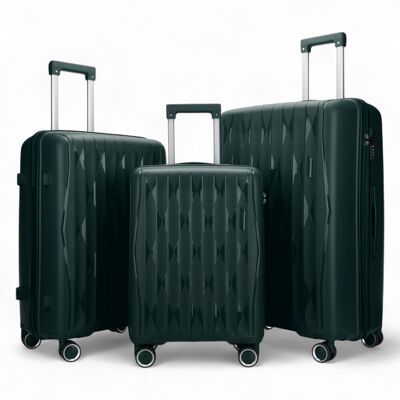 Infinity Leather Hartschalenkoffer Grün Robustes Kofferset 8 Räder Kabine TSA Gepäckkoffer Urlaub Reise Grün S Infinity Leather Hartschalenkoffer Grün Robustes Kofferset 8 Räder Kabine TSA Gepäckkoffer Urlaub Reise Grün S
