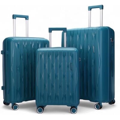 Infinity Leather Hartschalenkoffer, Blaugrün, robust, 8 Räder, Kabinengepäck, TSA-Koffer, für Urlaub und Reisen Blau L Infinity Leather Hartschalenkoffer, Blaugrün, robust, 8 Räder, Kabinengepäck, TSA-Koffer, für Urlaub und Reisen Blau L
