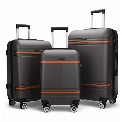 Infinity Leather Hartschalenkoffer Anthrazit Schwarz Kabinenkoffer Robustes ABS Leichtgewicht Reisegepäck Urlaubstasche Schwarz M Infinity Leather Hartschalenkoffer Anthrazit Schwarz Kabinenkoffer Robustes ABS Leichtgewicht Reisegepäck Urlaubstasche Schwarz M
