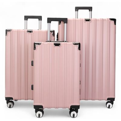 Infinity Leather Hartschalenkoffer Rosa Robuster 8-Rollen-Gepäck Handgepäck Koffer Rosa S Infinity Leather Hartschalenkoffer Rosa Robuster 8-Rollen-Gepäck Handgepäck Koffer Rosa S