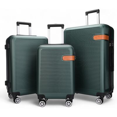 Infinity Leather Hartschalen-Kabinenkoffer Smaragdgrün Robustes ABS Leichtgewicht Reisegepäck Urlaubstasche Grün S Infinity Leather Hartschalen-Kabinenkoffer Smaragdgrün Robustes ABS Leichtgewicht Reisegepäck Urlaubstasche Grün S