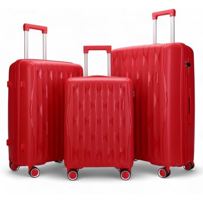 Infinity Leather Hartschalenkoffer Rot Robustes Kofferset 8 Räder Kabine TSA Gepäckkoffer Urlaub Reise Rot S Infinity Leather Hartschalenkoffer Rot Robustes Kofferset 8 Räder Kabine TSA Gepäckkoffer Urlaub Reise Rot S