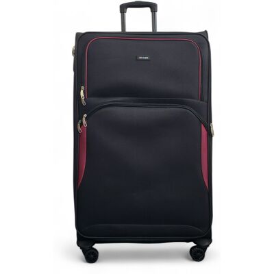 Infinity Leather Erweiterbarer, weicher, schwarzer, extragroßer, leichter Koffer mit 8 Rädern, Reisetaschen Schwarz XL Infinity Leather Erweiterbarer, weicher, schwarzer, extragroßer, leichter Koffer mit 8 Rädern, Reisetaschen Schwarz XL