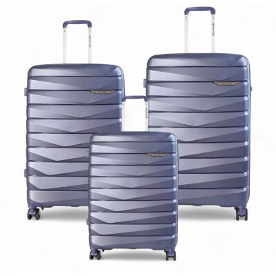 Infinity Leather Hartschalen-Kofferset TSA Smoke Blue Robustes 8-Rad-Handgepäck-Reisekoffer Blau Einheitsgröße Infinity Leather Hartschalen-Kofferset TSA Smoke Blue Robustes 8-Rad-Handgepäck-Reisekoffer Blau Einheitsgröße