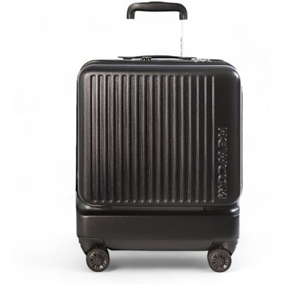 Infinity Leather Robuster EasyJet Ryanair Handgepäck-Reisekoffer, 39 x 26 x 51,5 cm, vorne offen, Schwarz Schwarz Einheitsgröße Infinity Leather Robuster EasyJet Ryanair Handgepäck-Reisekoffer, 39 x 26 x 51,5 cm, vorne offen, Schwarz Schwarz Einheitsgröße