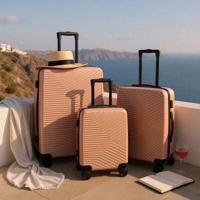 Infinity Leather Hartschalenkoffer in Roségold, robust, 8 Räder, Handgepäck Roségold M Infinity Leather Hartschalenkoffer in Roségold, robust, 8 Räder, Handgepäck Roségold M