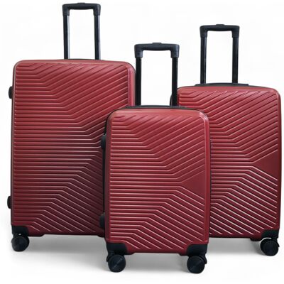 Infinity Leather Hartschalenkoffer Rot Robuster 8-Rad-Gepäck Handgepäck Koffer Rot L Infinity Leather Hartschalenkoffer Rot Robuster 8-Rad-Gepäck Handgepäck Koffer Rot L