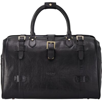 Infinity Leather Reisetasche aus echtem Leder, schwarz, Vintage-Stil, für Reisen und Sport – Windsor Schwarz Einheitsgröße Infinity Leather Reisetasche aus echtem Leder, schwarz, Vintage-Stil, für Reisen und Sport – Windsor Schwarz Einheitsgröße