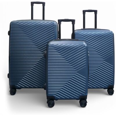 Infinity Leather Blauer Hardshell-Koffer Robuster 8-Rad-Kabinenkoffer Blau M Infinity Leather Blauer Hardshell-Koffer Robuster 8-Rad-Kabinenkoffer Blau M