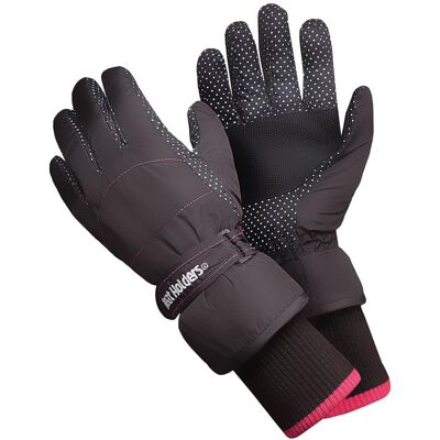 Heat Holders Extra gepolsterte, wasserdichte, isolierte, thermische Winter-Skihandschuhe für Damen Schwarz XS/S Heat Holders Extra gepolsterte, wasserdichte, isolierte, thermische Winter-Skihandschuhe für Damen Schwarz XS/S