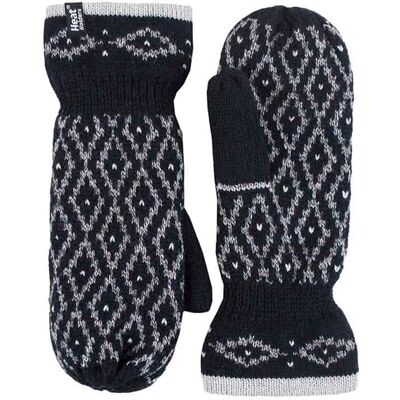 Heat Holders - Mit Fleece gefütterte isolierte Winter-Thermofäustlinge für Damen Schwarz Einheitsgröße Heat Holders - Mit Fleece gefütterte isolierte Winter-Thermofäustlinge für Damen Schwarz Einheitsgröße