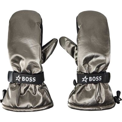 Boss - Metallic-Skihandschuhe für Herren/Damen Unisex, Polyester, Nylon (Grau) Grau L Boss - Metallic-Skihandschuhe für Herren/Damen Unisex, Polyester, Nylon (Grau) Grau L