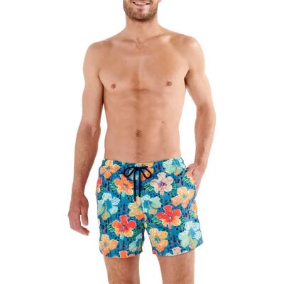 HOM Herren Badeshorts blau Mikrofaser Mit Prints blau XL male HOM Herren Badeshorts blau Mikrofaser Mit Prints blau XL male