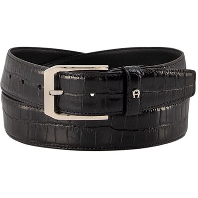 AIGNER Herren Gürtel schwarz Leder schwarz 95 CM (33 INCH) male AIGNER Herren Gürtel schwarz Leder schwarz 95 CM (33 INCH) male