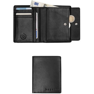 Bugatti Herren Geldbörse schwarz Leder schwarz ONESIZE male Bugatti Herren Geldbörse schwarz Leder schwarz ONESIZE male