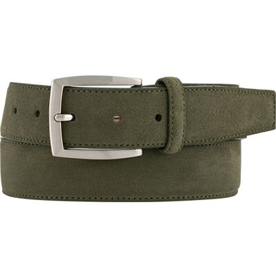 Lindenmann Herren Gürtel grün Veloursleder grün 95 CM (33 INCH) male Lindenmann Herren Gürtel grün Veloursleder grün 95 CM (33 INCH) male