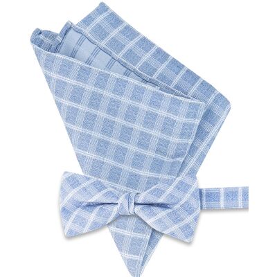 OLYMP Herren Schleife + Einstecktuch blau blau ONESIZE male OLYMP Herren Schleife + Einstecktuch blau blau ONESIZE male