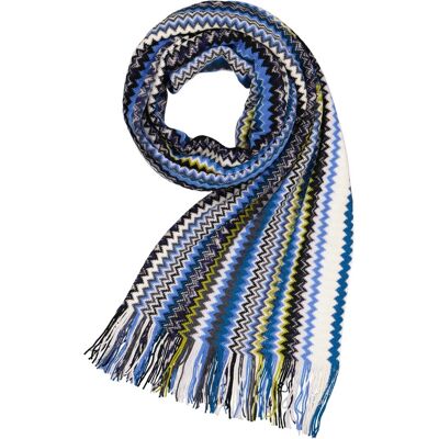 MISSONI Herren Schal blau Schurwolle blau ONESIZE male MISSONI Herren Schal blau Schurwolle blau ONESIZE male