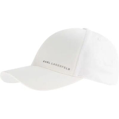 KARL LAGERFELD Herren Cap weiß Baumwolle weiß ONESIZE male KARL LAGERFELD Herren Cap weiß Baumwolle weiß ONESIZE male