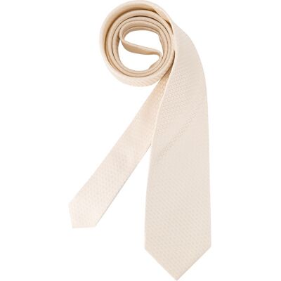 OLYMP Herren Krawatte beige Seide gemustert beige ONESIZE male OLYMP Herren Krawatte beige Seide gemustert beige ONESIZE male